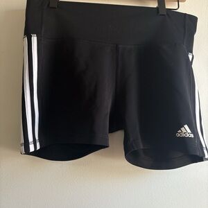 Adidas Women's Black and White Athletic Shorts